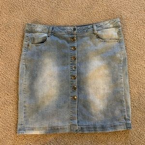 Ruff Hewn denim mini skirt